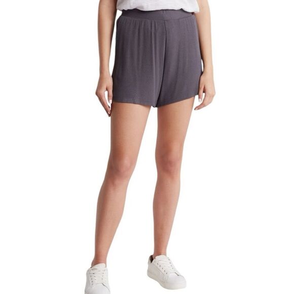 Sweet Romeo Ribbed High Waist Shorts Size Medium - Picture 2 of 3